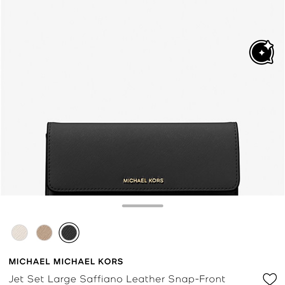 Michael Kors Black Saffiano Leather Wallet
